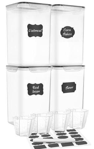 M MCIRCO stackable storage in pantry to save space and organize shelves.