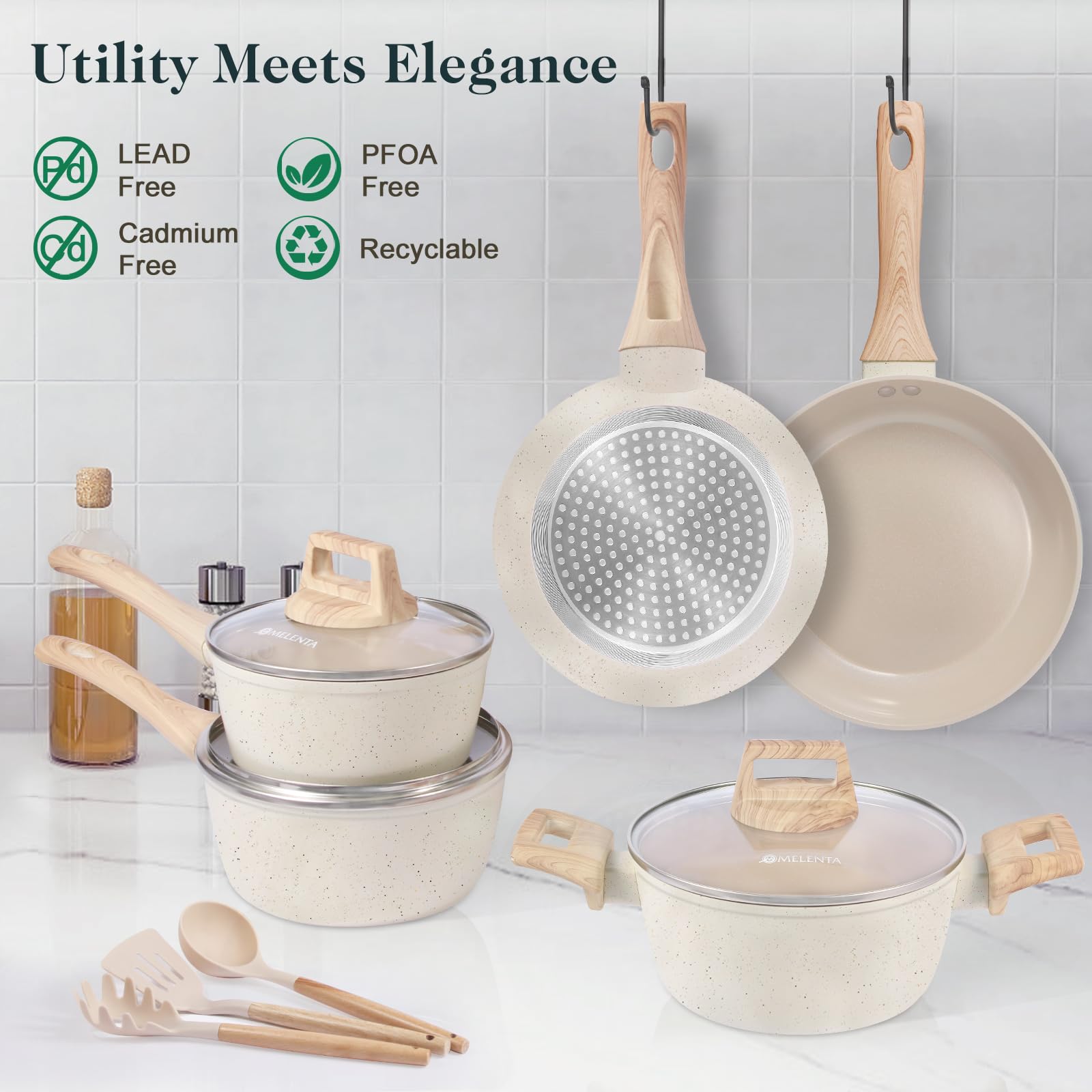 M MELENTA 2 qt sauce pan with lid for everyday meals.