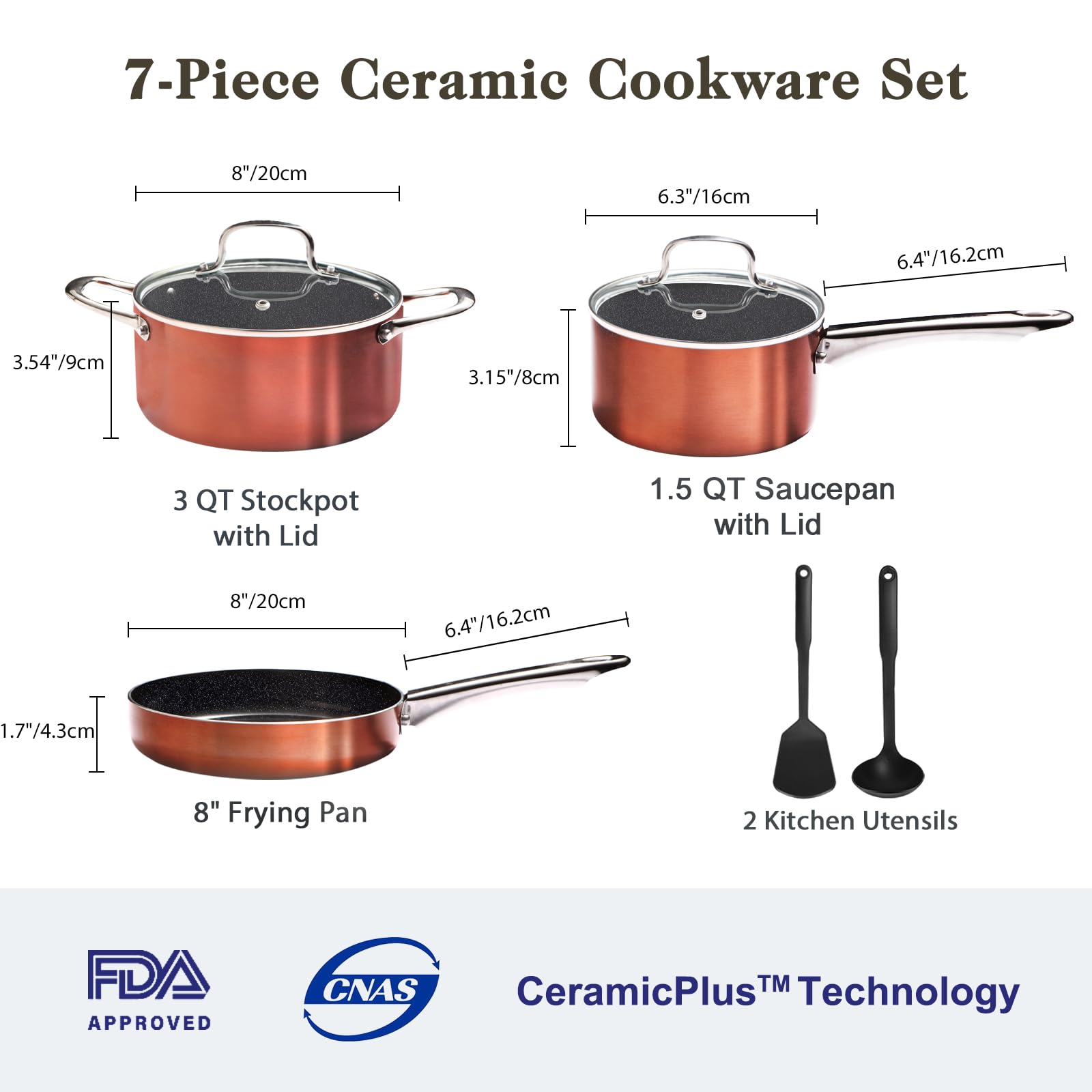 M MELENTA 8-inch nonstick frying pan with easy food release