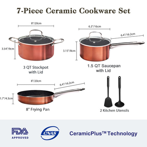 M MELENTA 8-inch nonstick frying pan with easy food release