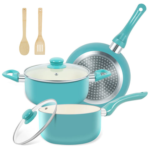 M MELENTA 8in nonstick frying pan for easy searing and quick cleanup.