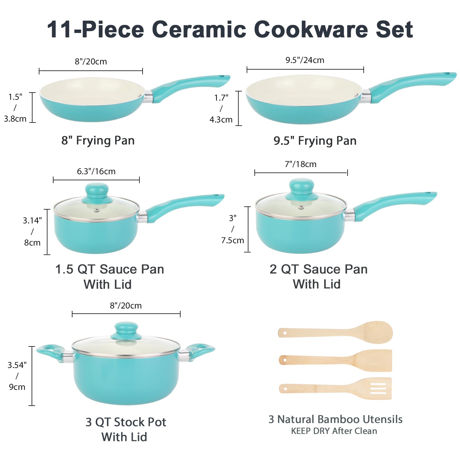 M MELENTA ceramic nonstick coating enables effortless flipping and quick cleanup