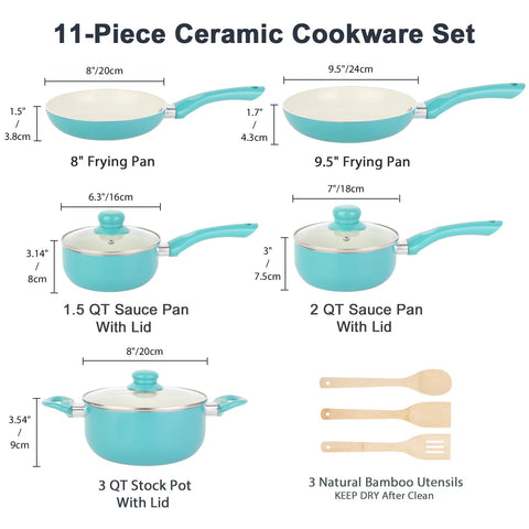 M MELENTA ceramic nonstick coating enables effortless flipping and quick cleanup