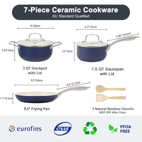 M MELENTA ceramic nonstick fry pan offering easy release and quick cleanup.