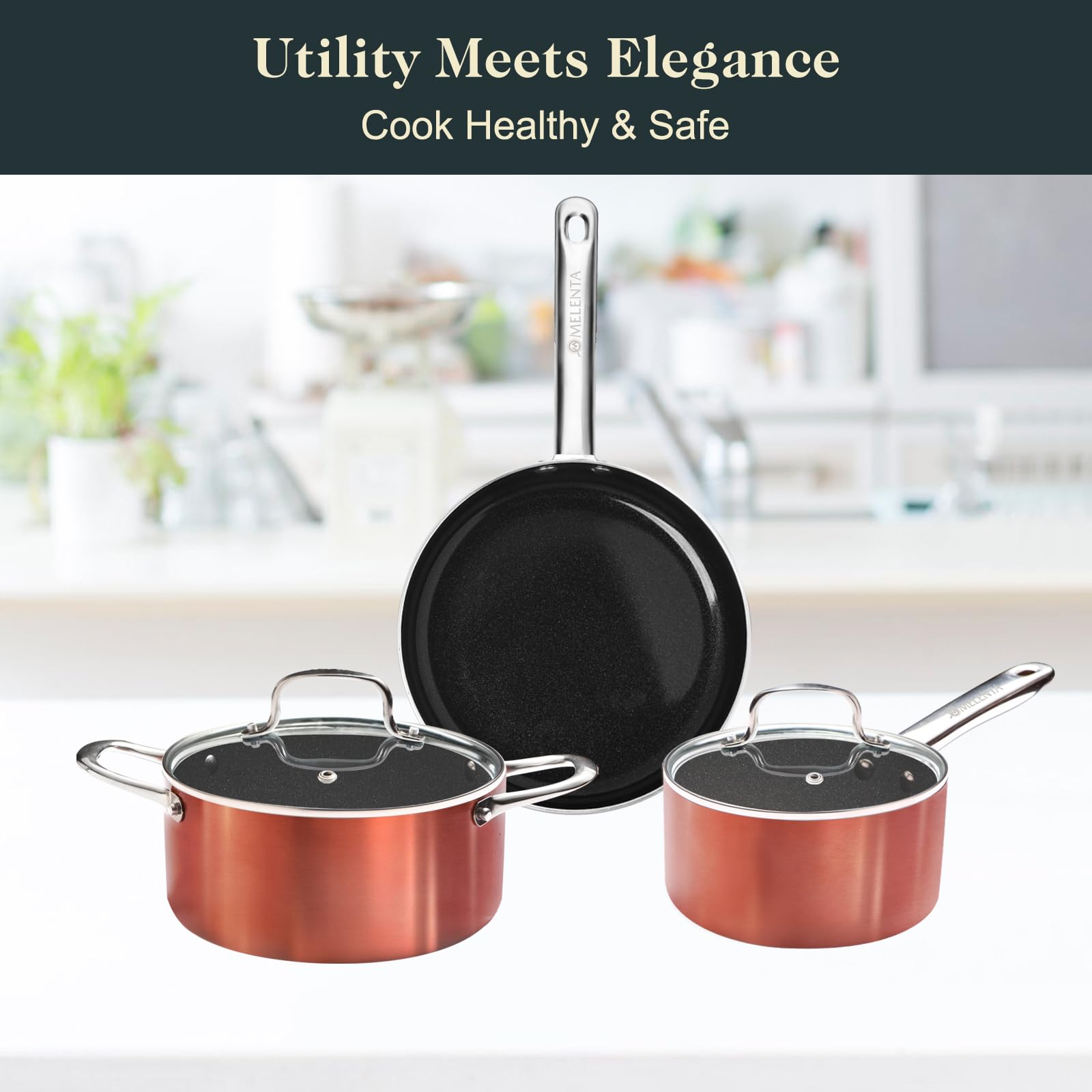 M MELENTA glass lids with steam vent help monitor cooking