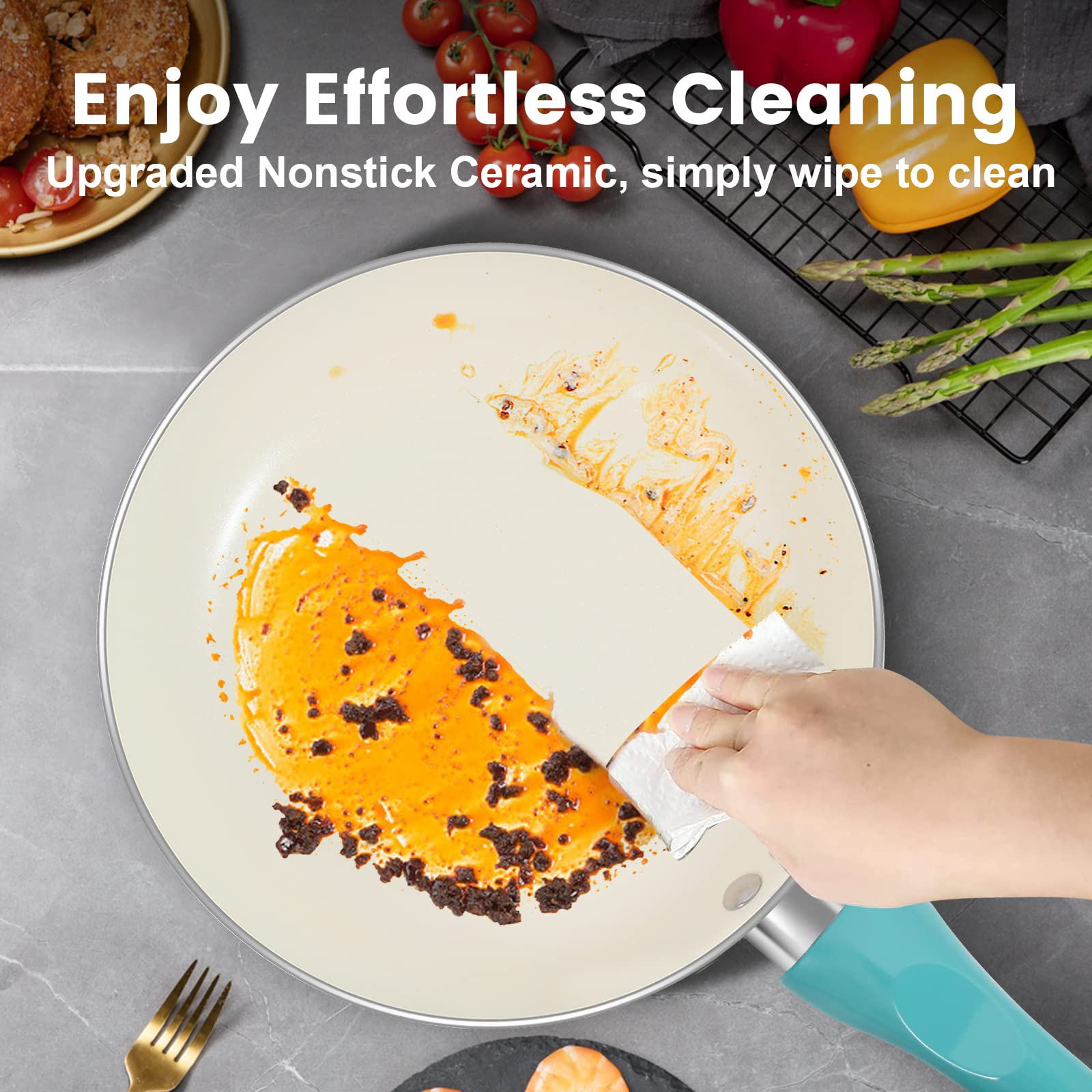 M MELENTA induction-ready base delivers fast, even heating on any stove
