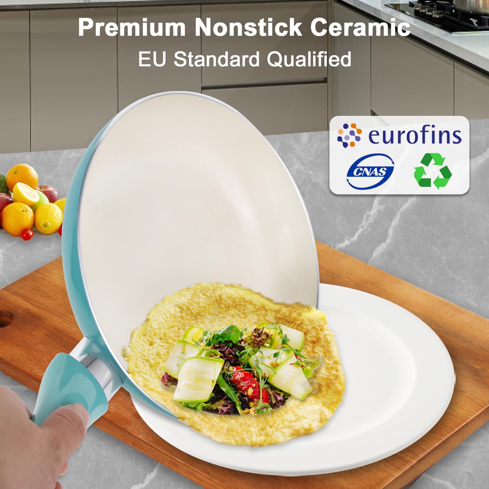 M MELENTA stay cool bakelite handles provide comfortable, safe grip