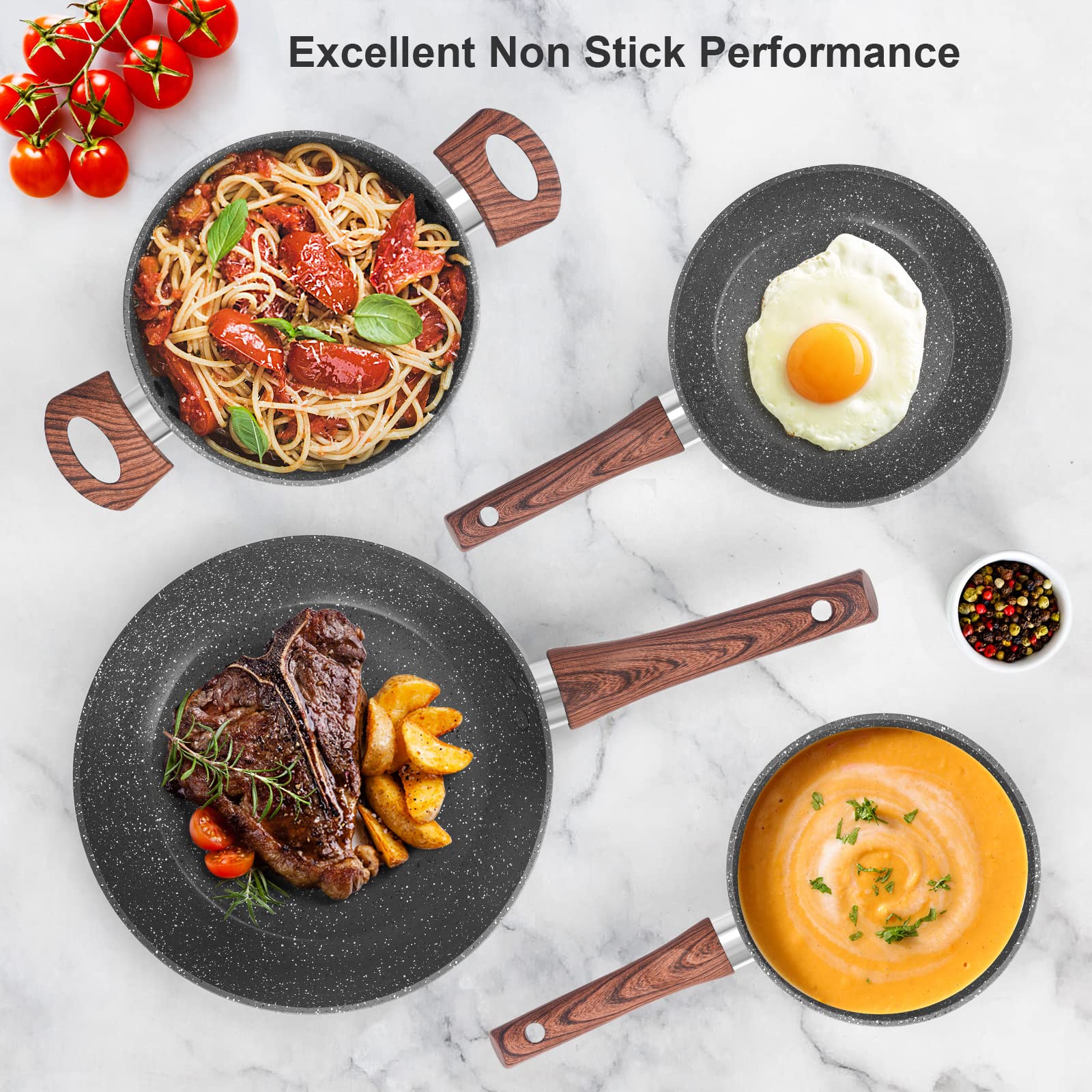M MELENTA included utensils for convenient cooking and scraping versatility.