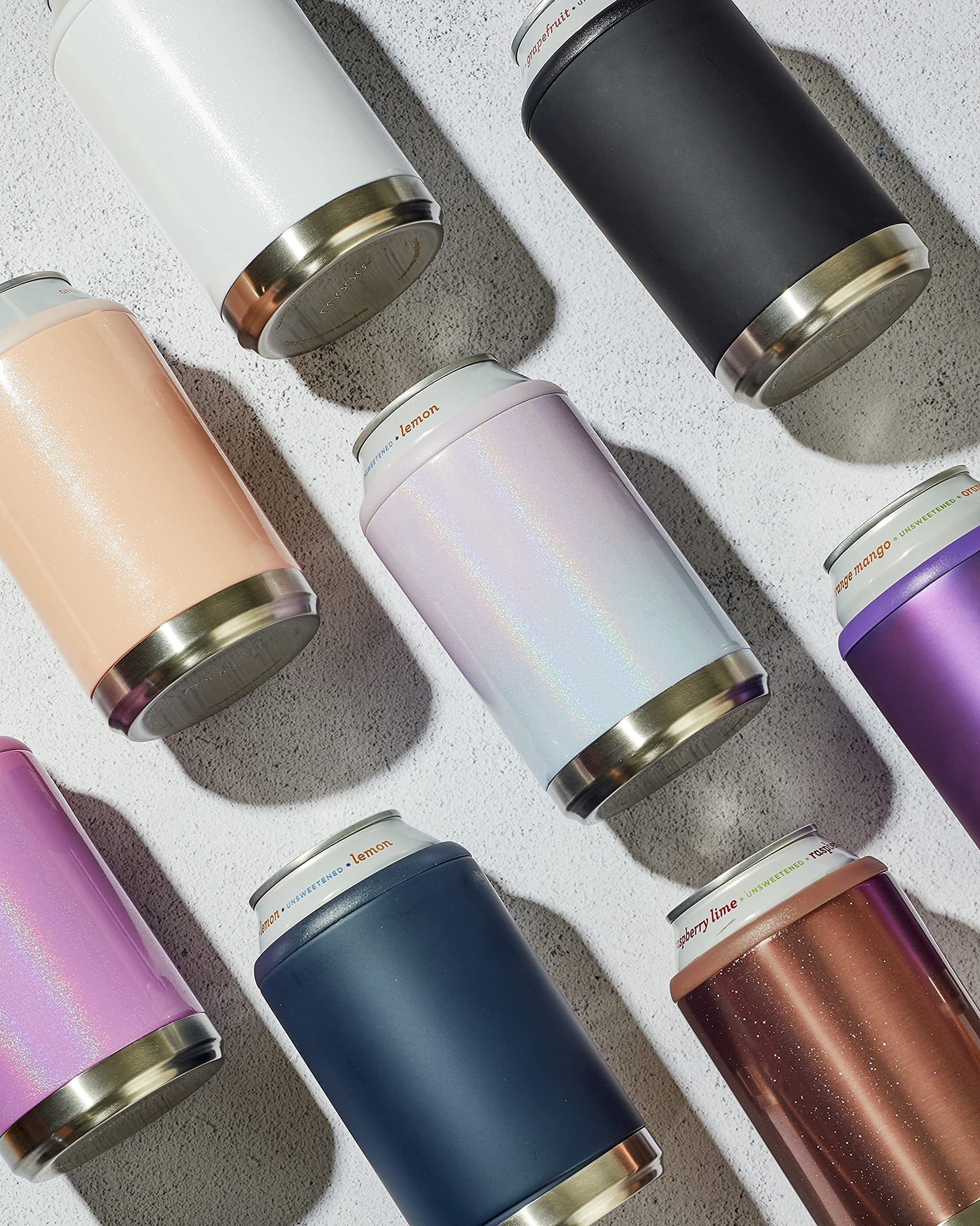 Maars slim 12oz can insulator provides a comfortable, dry grip.