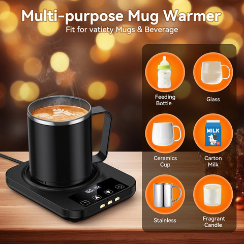 Mabahoo mug warmer auto shut-off for safe, worry-free use.