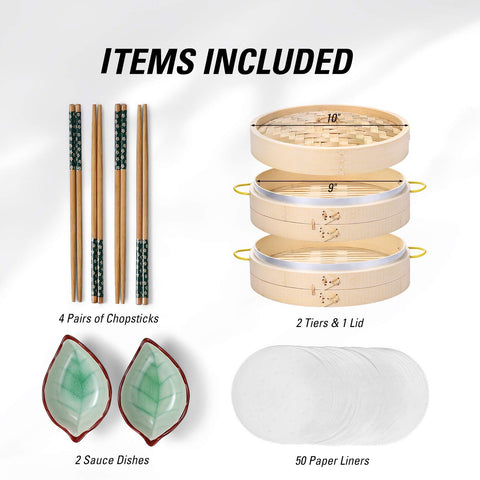 Macario steamer with domed lid for efficient, even cooking.