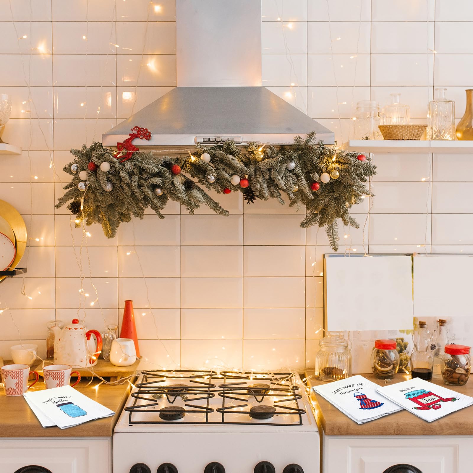 Macarrie multi-color patterns brighten kitchen decor and daily tasks.