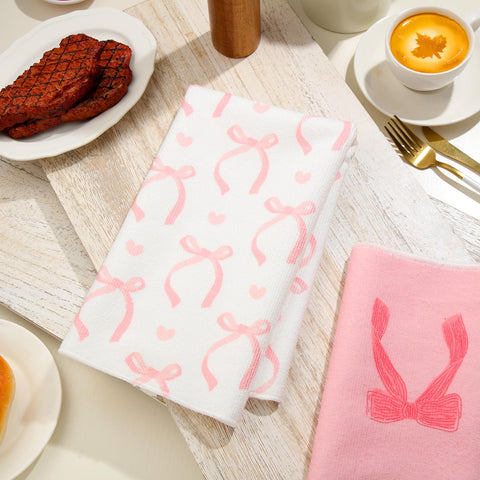 Macarrie women's gift pink towels for home cooks and hosts.