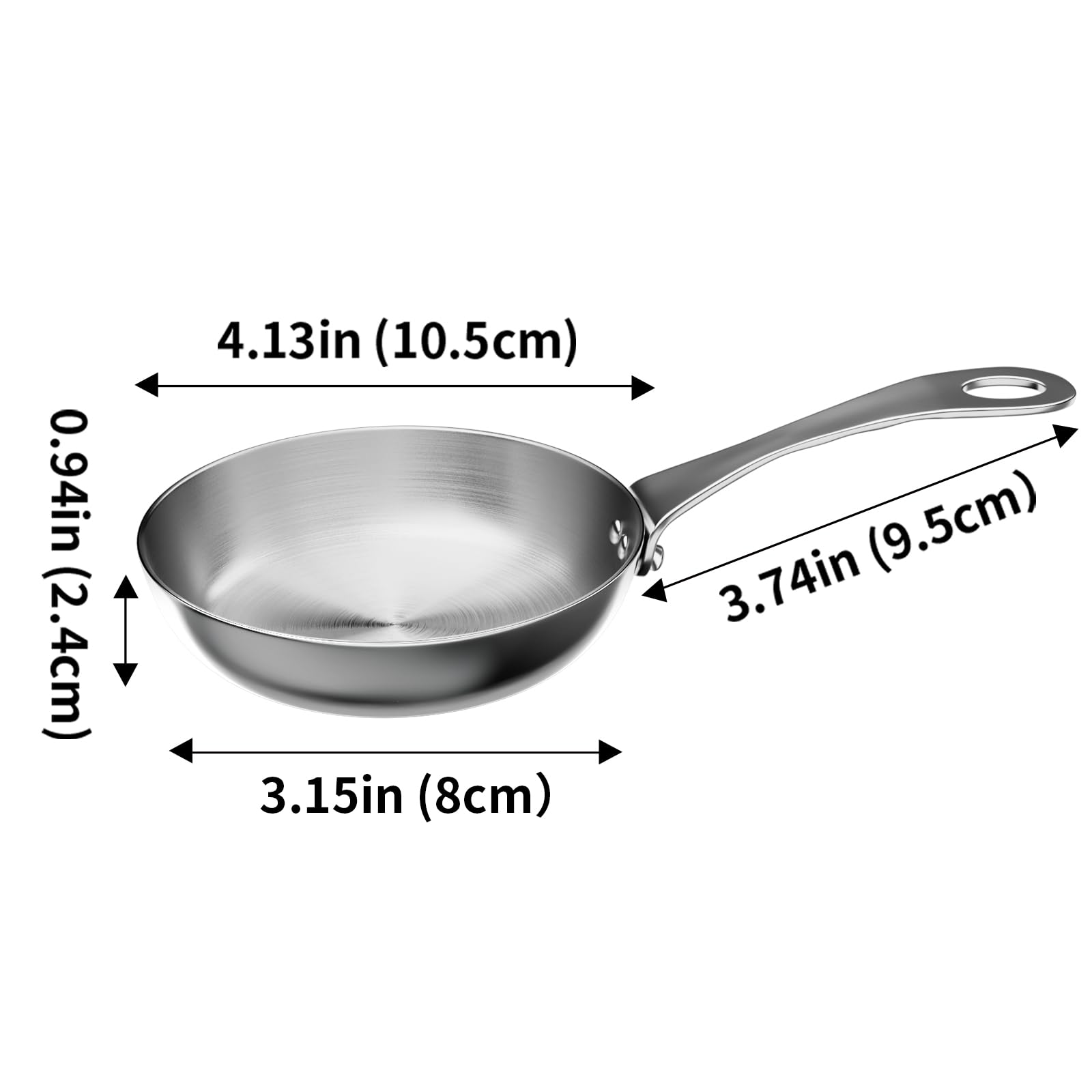 Macevia small sauce pan with handle for quick single-serving sauces.