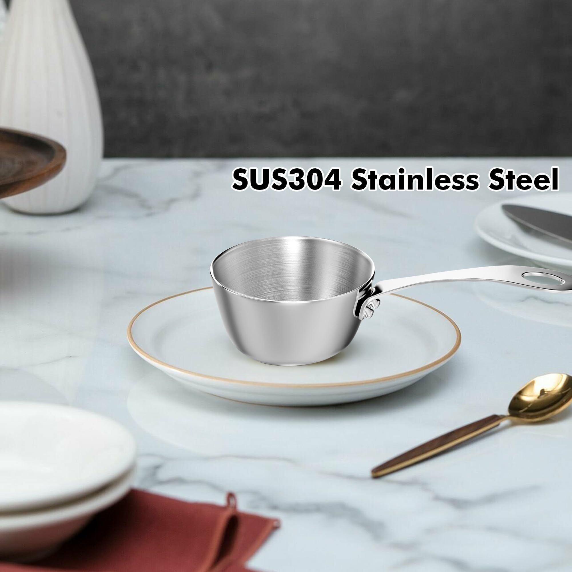 MACEVIA mini sauce pan induction-ready bottom on a cooktop