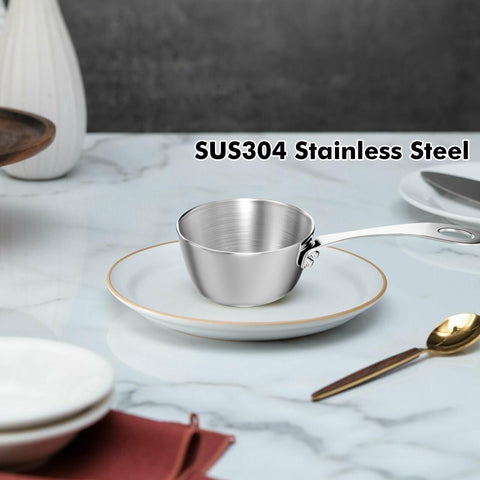MACEVIA mini sauce pan induction-ready bottom on a cooktop