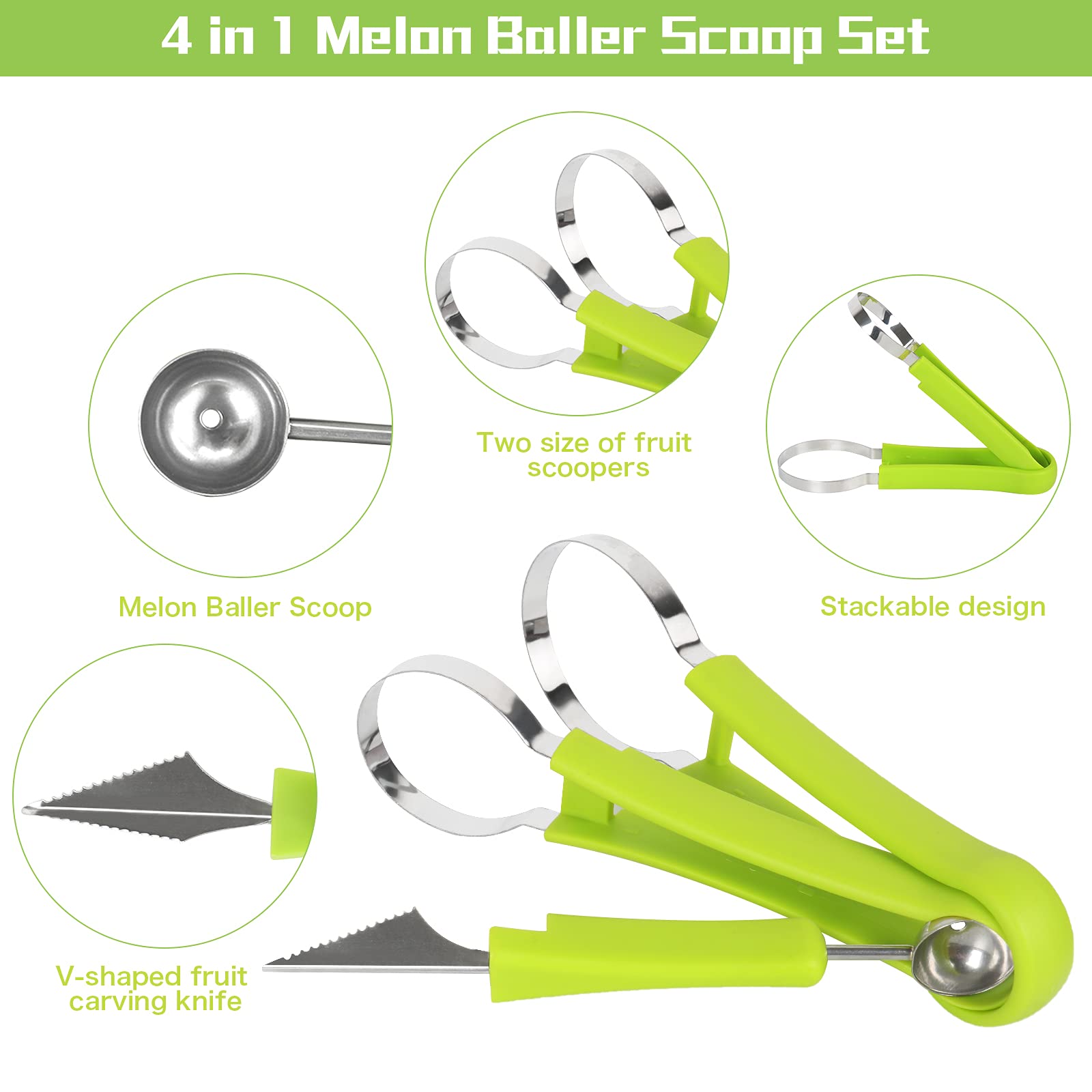 Machomby ice cream scoop use demonstrates versatile fruit prep.