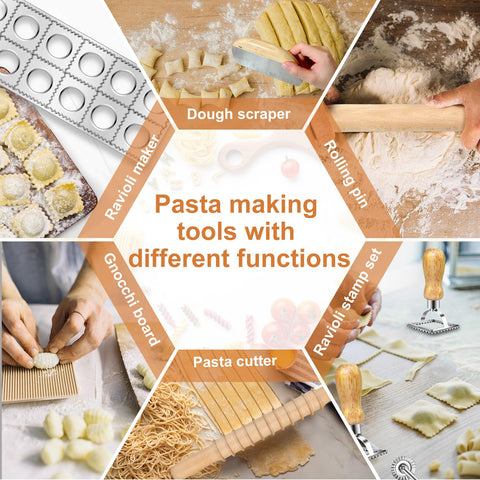 MACIFECI wooden pasta cutter with clean edges for precise noodles