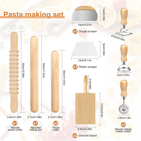 MACIFECI wooden pasta roller enables even sheets for handmade pasta