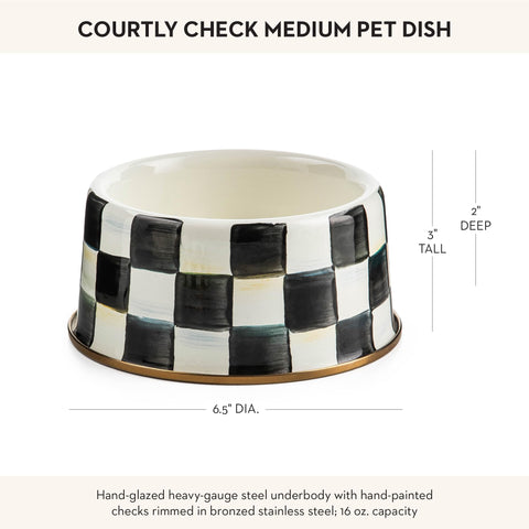 MacKenzie-Childs Courtly Check bowl in medium size fits many households.