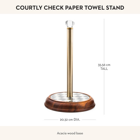 MACKENZIE-CHILDS Courtly Check pattern on towel holder enhances home aesthetics