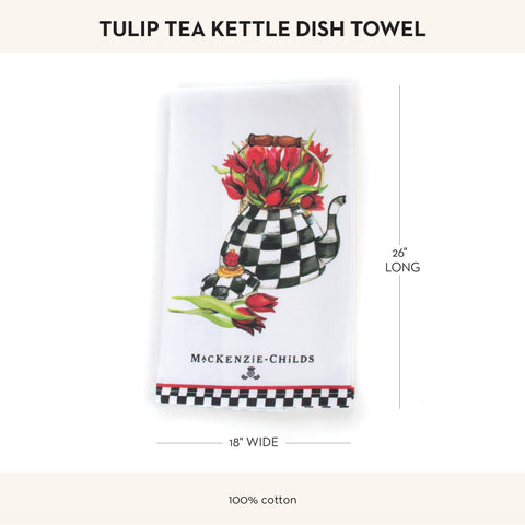 MacKenzie-Childs decorative towel ready to brighten kitchen decor.
