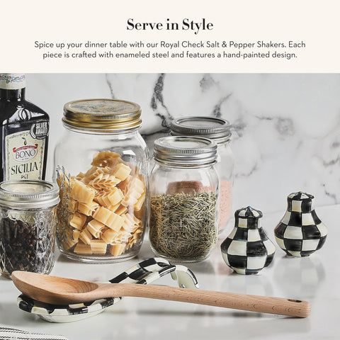 MACKENZIE-CHILDS Courtly Check detail with glossy enamel finish.