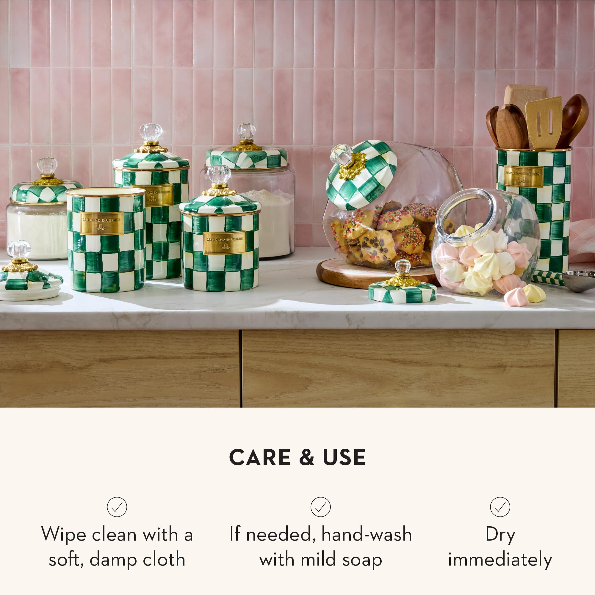 MACKENZIE-CHILDS utensil holder is a gift-ready decorative piece