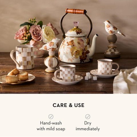 Gift-ready MacKenzie-Childs mug ideal for weddings or housewarmings