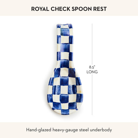 MacKenzie-Childs kitchen utensil rest pairs with existing decor for an elevated counter display.
