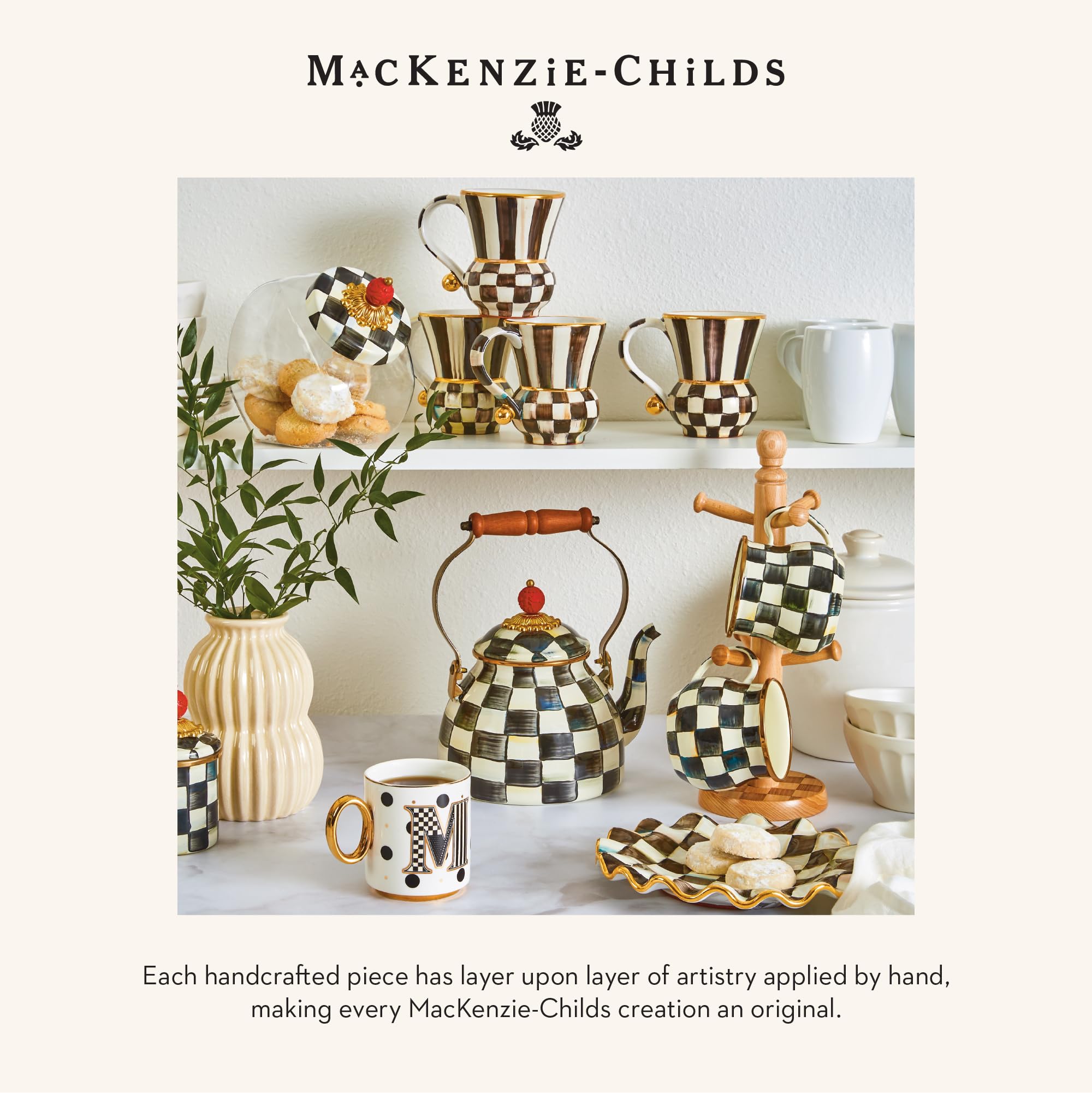 Mackenzie-Childs My Mug on a desk as a decorative organization piece
