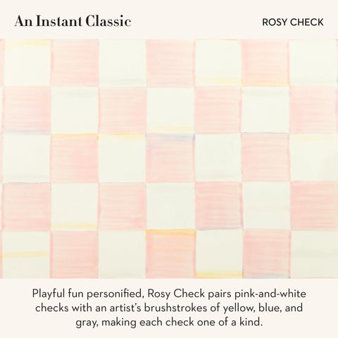 MACKENZIE-CHILDS Rosy Check kettle wood handle provides warm grip