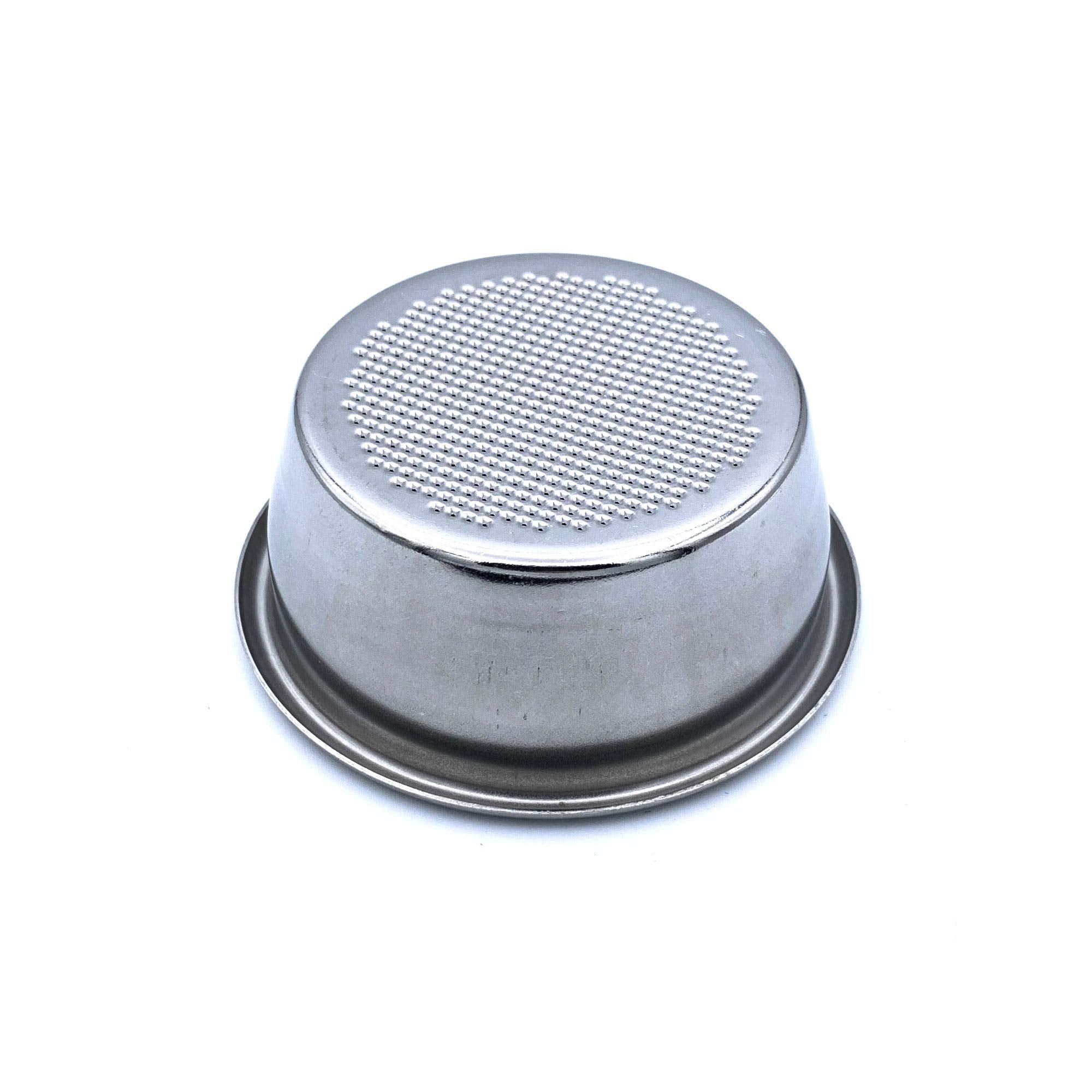 MacMaxe 54mm filter basket front view in stainless steel for precise extraction