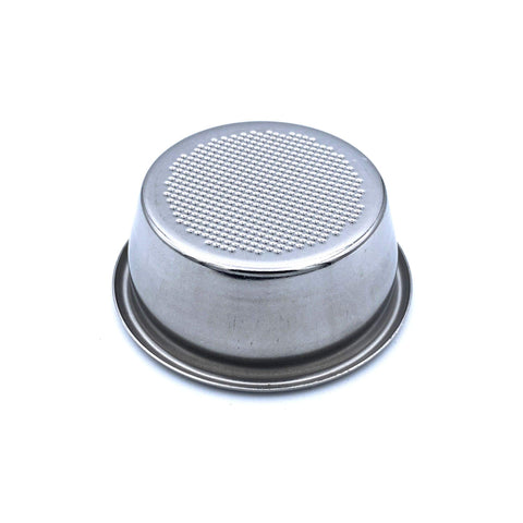 MacMaxe 54mm filter basket front view in stainless steel for precise extraction