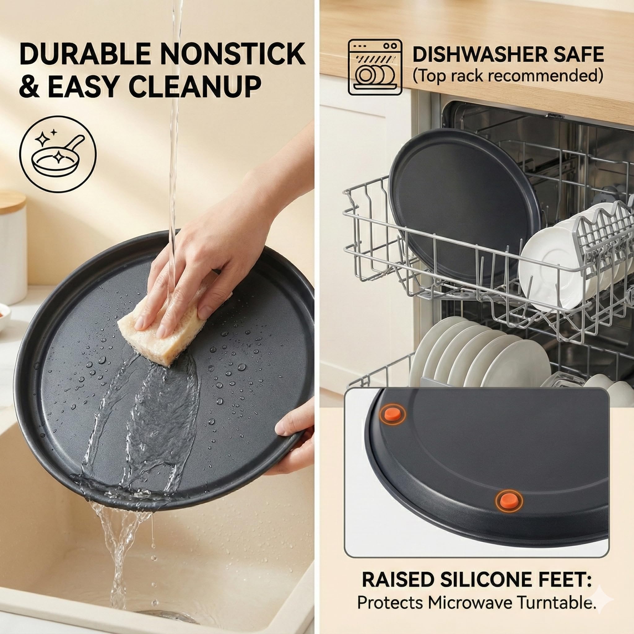 MACONEE Crisper Pan non-stick surface for easy release.