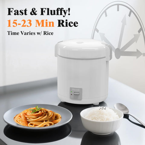 Macook keep-warm function maintains ready meals.