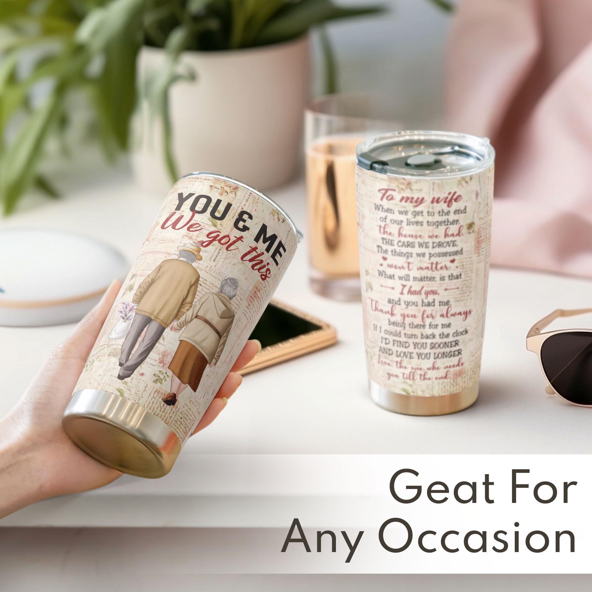 Macorner durable stainless steel tumbler body resists rust and flavor transfer.