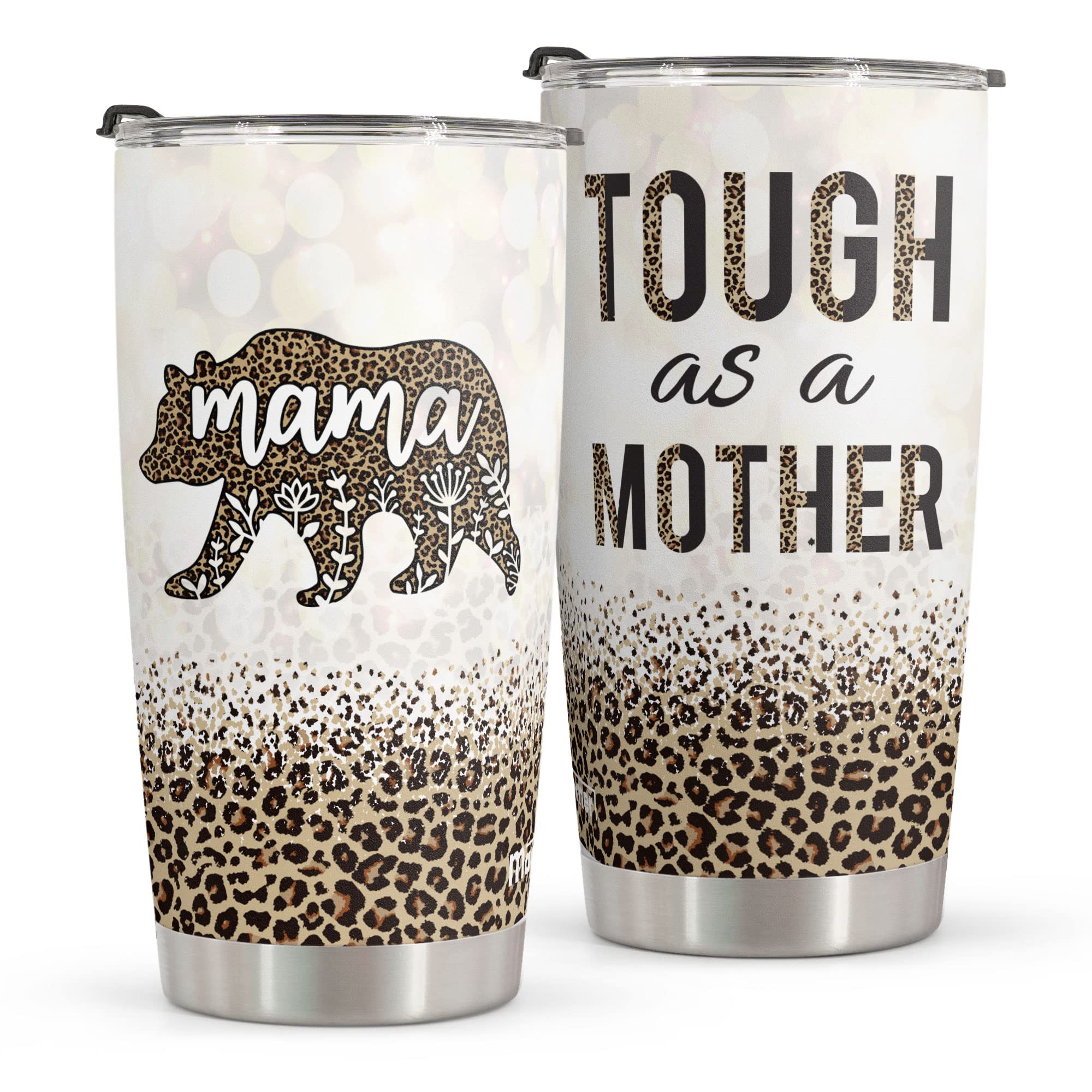 Macorner bear tumbler 20oz with leakproof lid for spill-free travel.