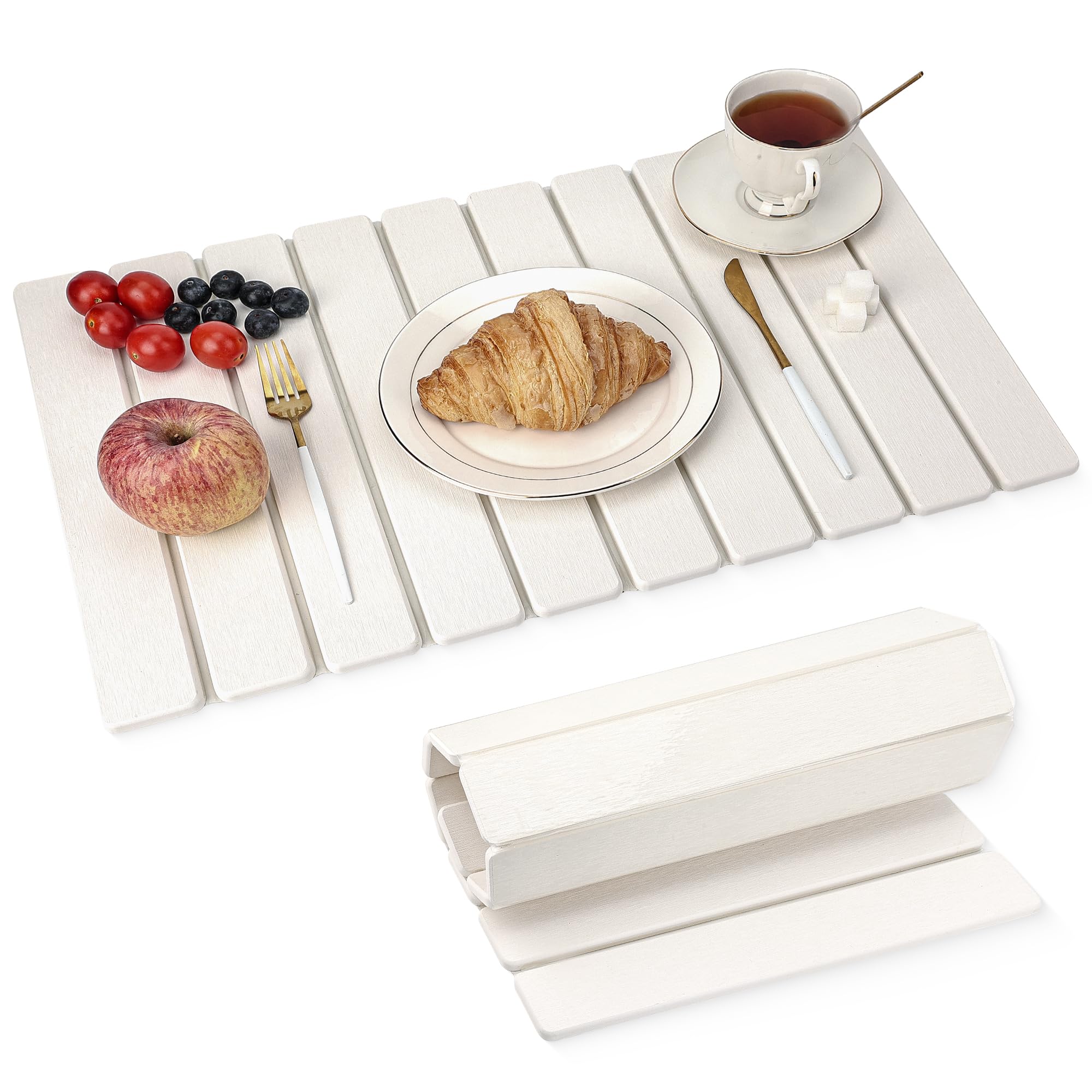 MacraBoho diatomaceous earth drying mat absorbs moisture quickly to keep counters dry.
