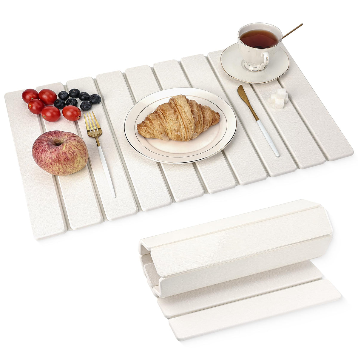 MacraBoho diatomaceous earth drying mat absorbs moisture quickly to keep counters dry.