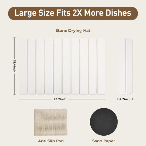 MacraBoho drying mat collapsible design saves space in small kitchens.