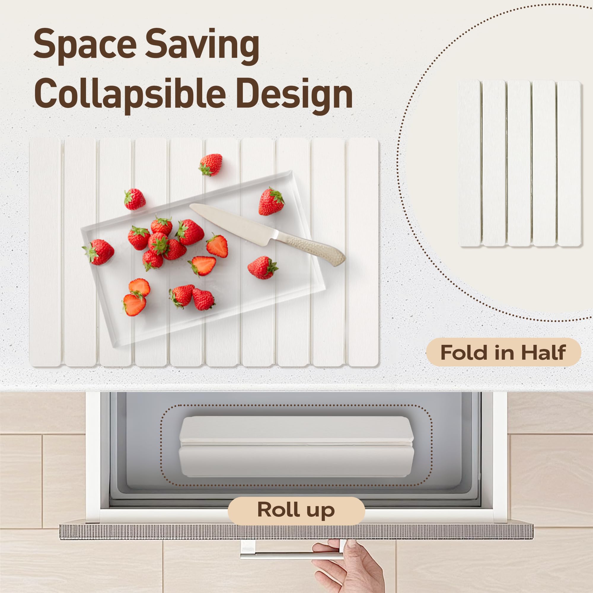 MacraBoho drying mat with non-slip base stays stable during use.