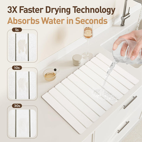MacraBoho white finish dries quickly and resists water spots.