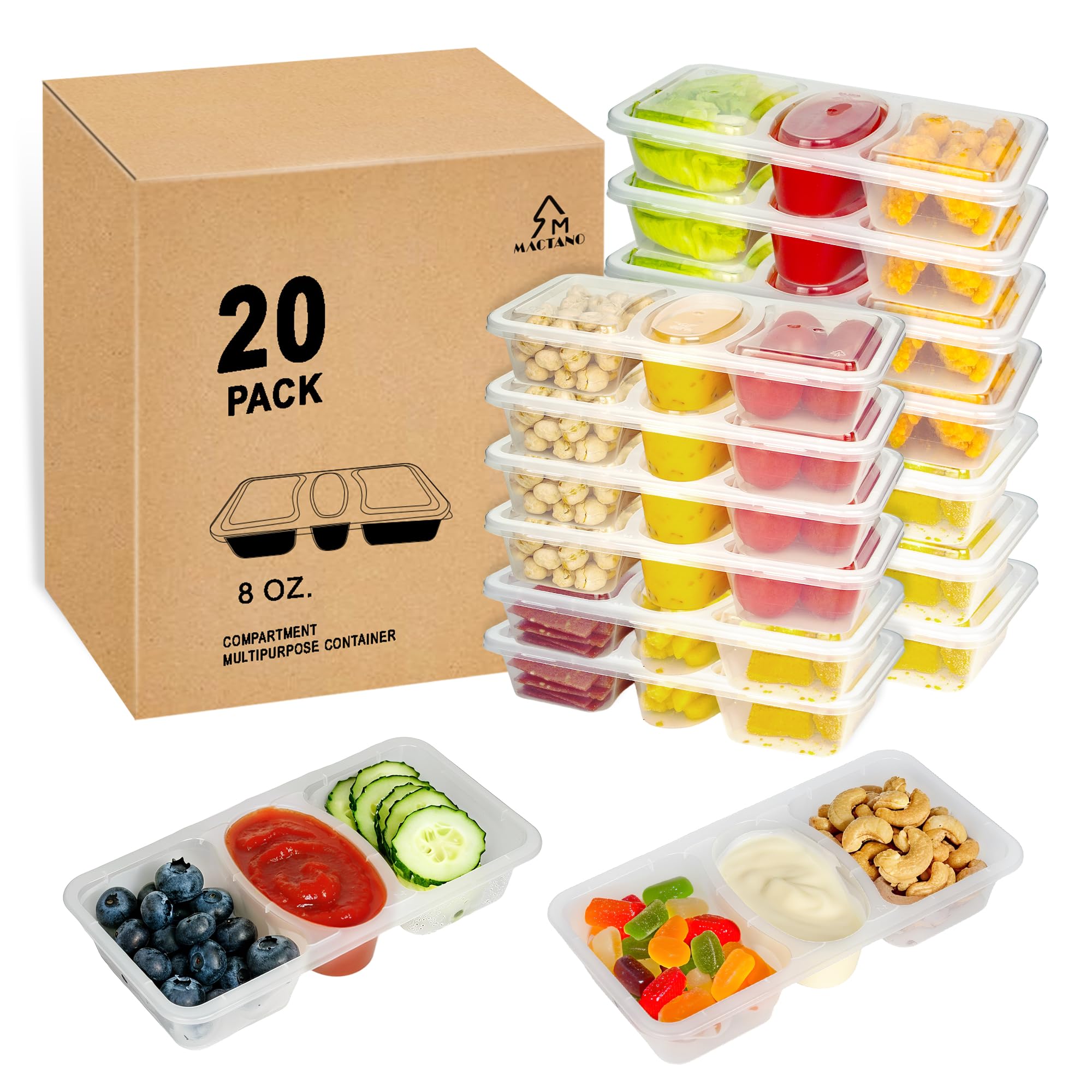 MACTANO 8 oz snack container with lid keeps snacks organized on the go