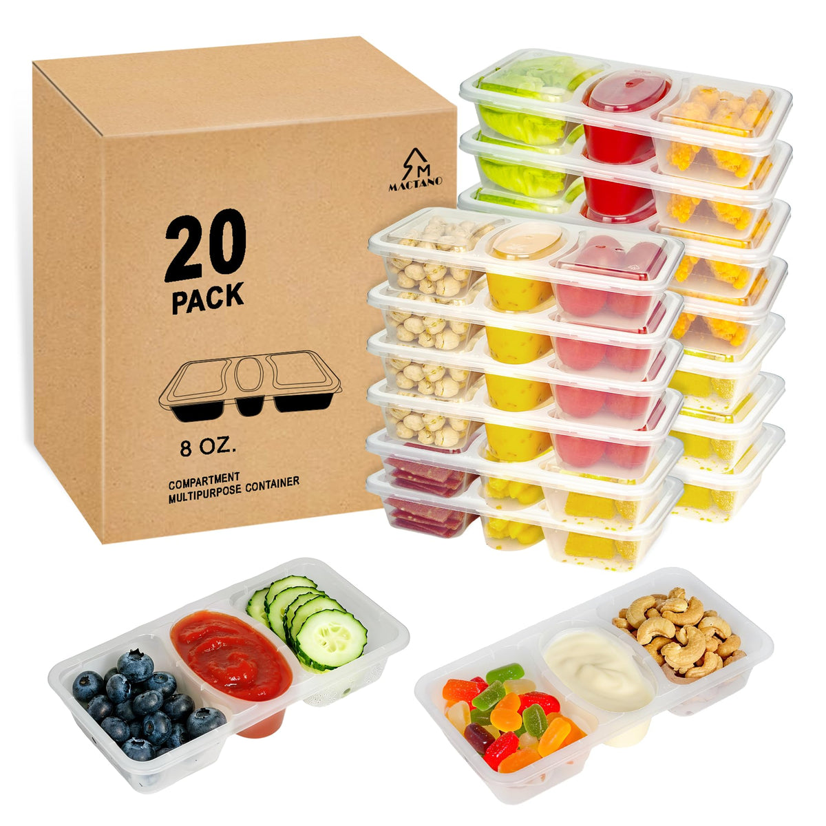 MACTANO 8 oz snack container with lid keeps snacks organized on the go