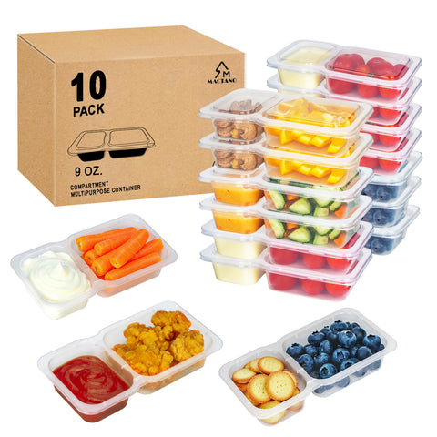 MACTANO 9oz snack container with lid shows secure seal for mess-free transport.