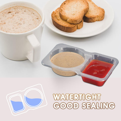 MACTANO dual-compartment sauce tray preserves separate flavors for neat portions