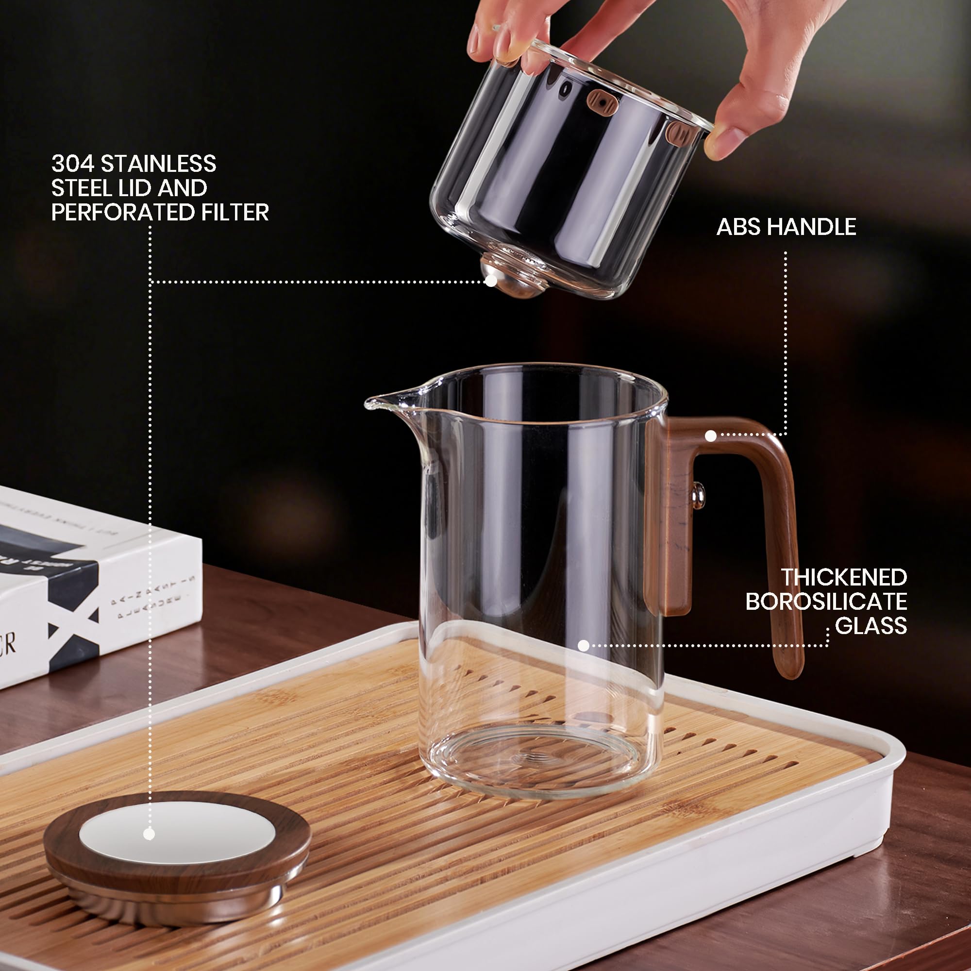 MACTANO Enchant Tea Pot 600ml capacity suitable for one or two servings.