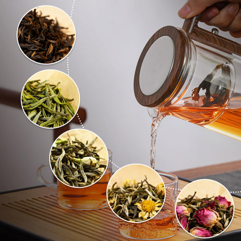 MACTANO Enchant Tea Pot brewing loose tea and watching the infusion.