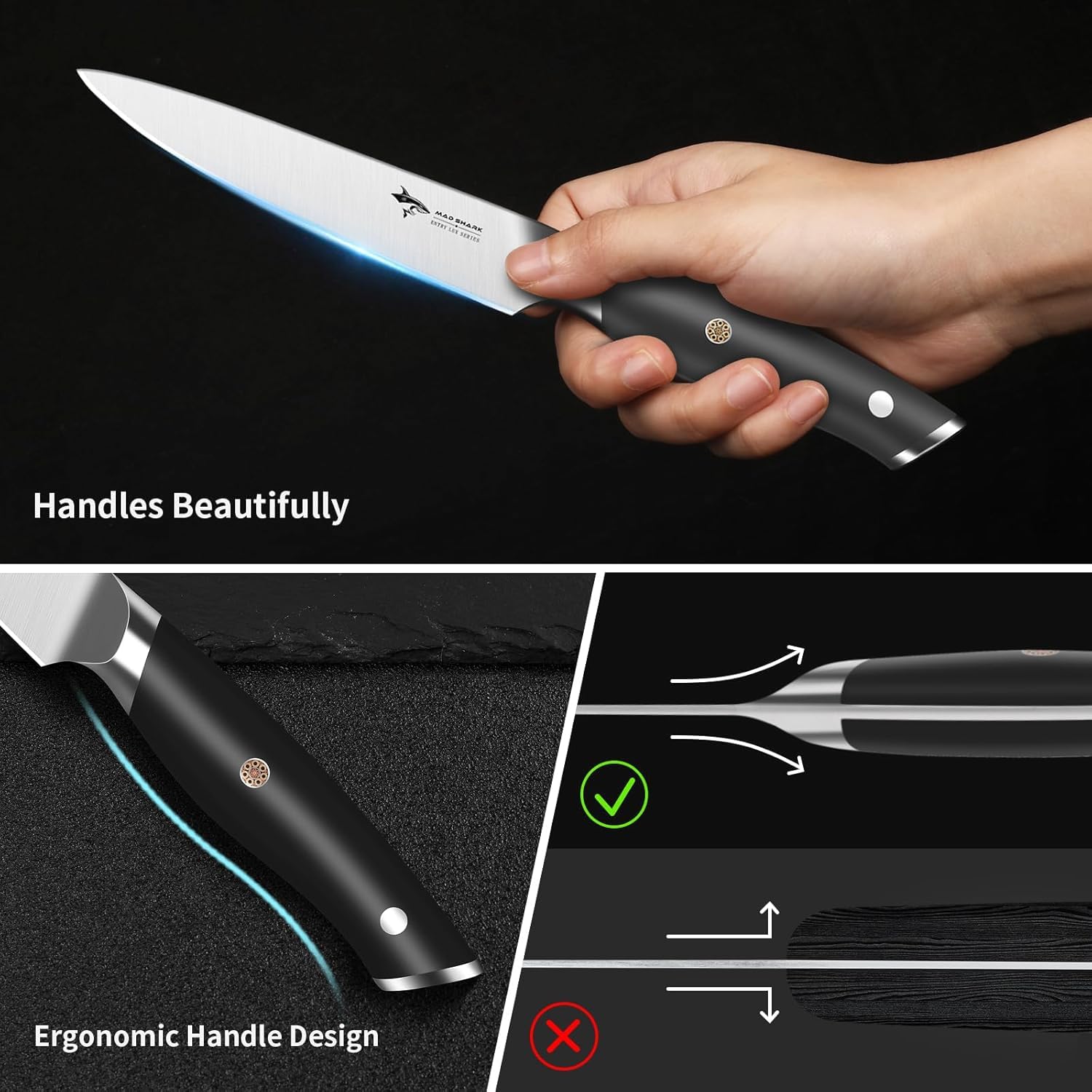 MAD SHARK 3.5-inch paring knife for fresh fruit prep